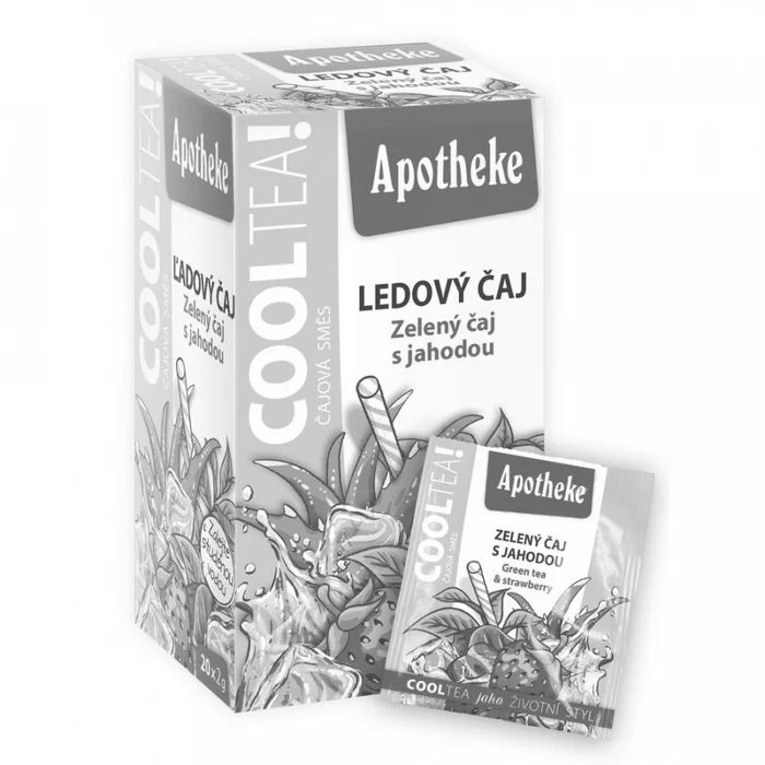 Apotheke COOLTEA Zelený čaj s jahodou 20x2g